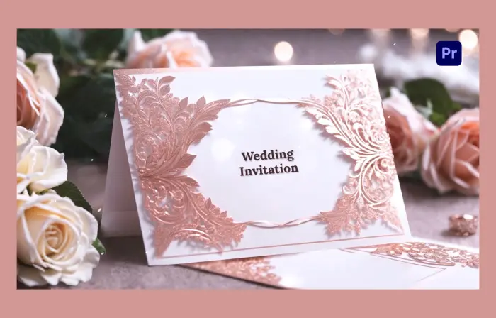 Elegant 3D Floral Art Wedding Invitation Slideshow